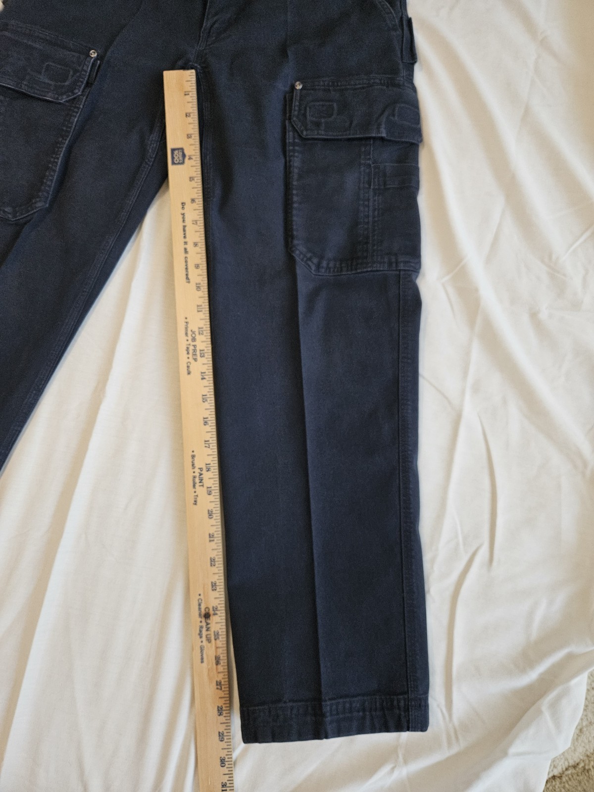 Duluth Flex Fire Hose Pants Mens 32×30 Blue Cargo Standard Fit Workwear Utility