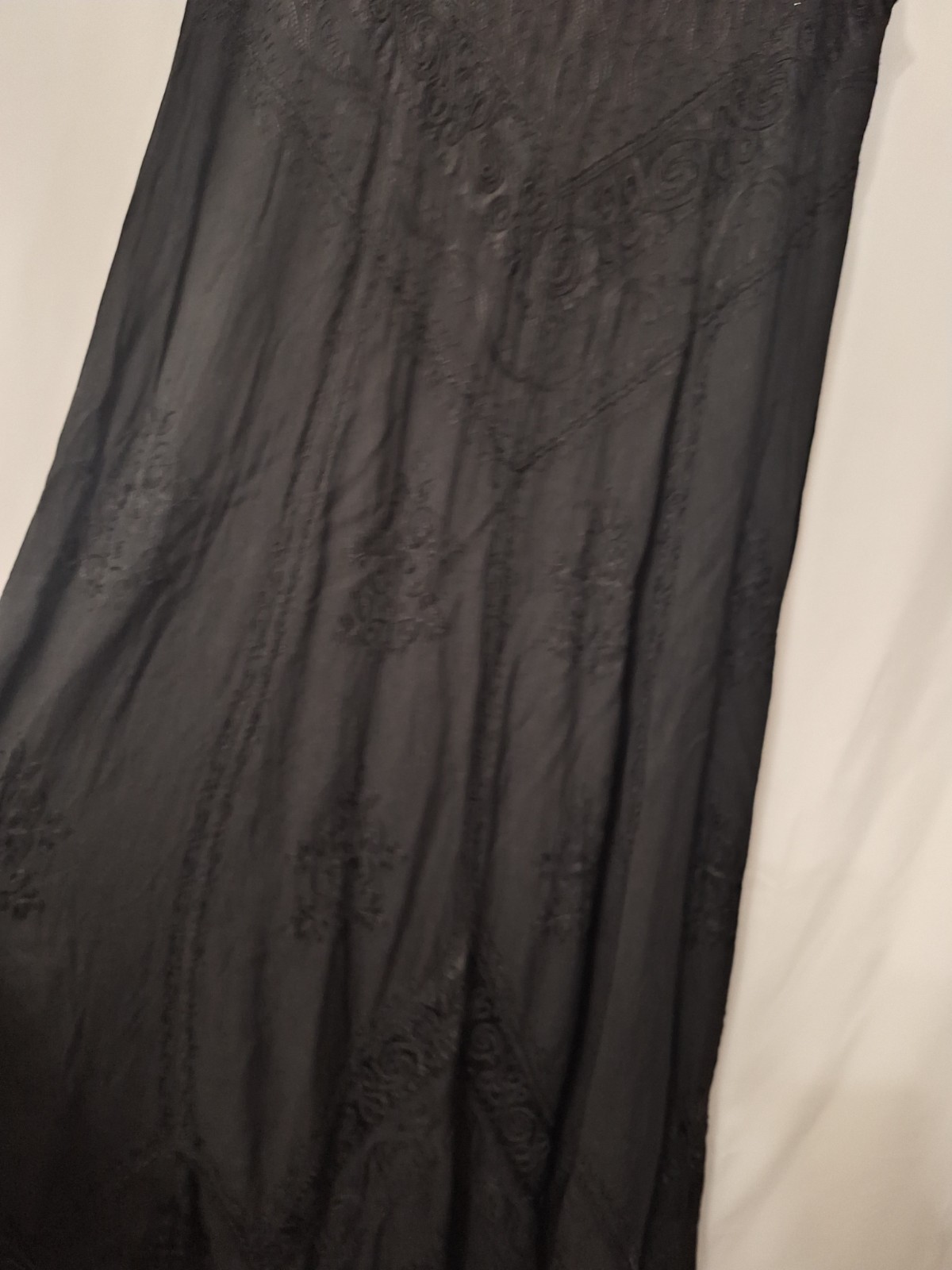 Holyclothing Embroidered Boho Maxi Dress Sz XL/1X Black Whimsigoth Cottagecore