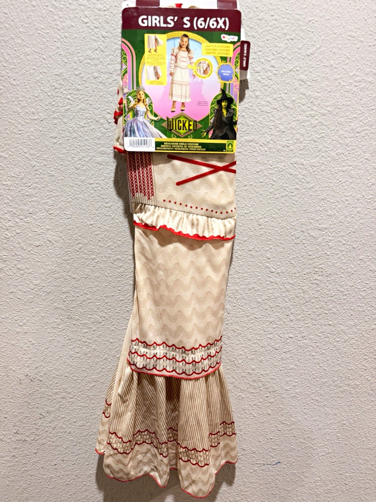 Disguise Wicked Nessarose Adaptive Girls Dress Costume S 6/6X Beige/Red