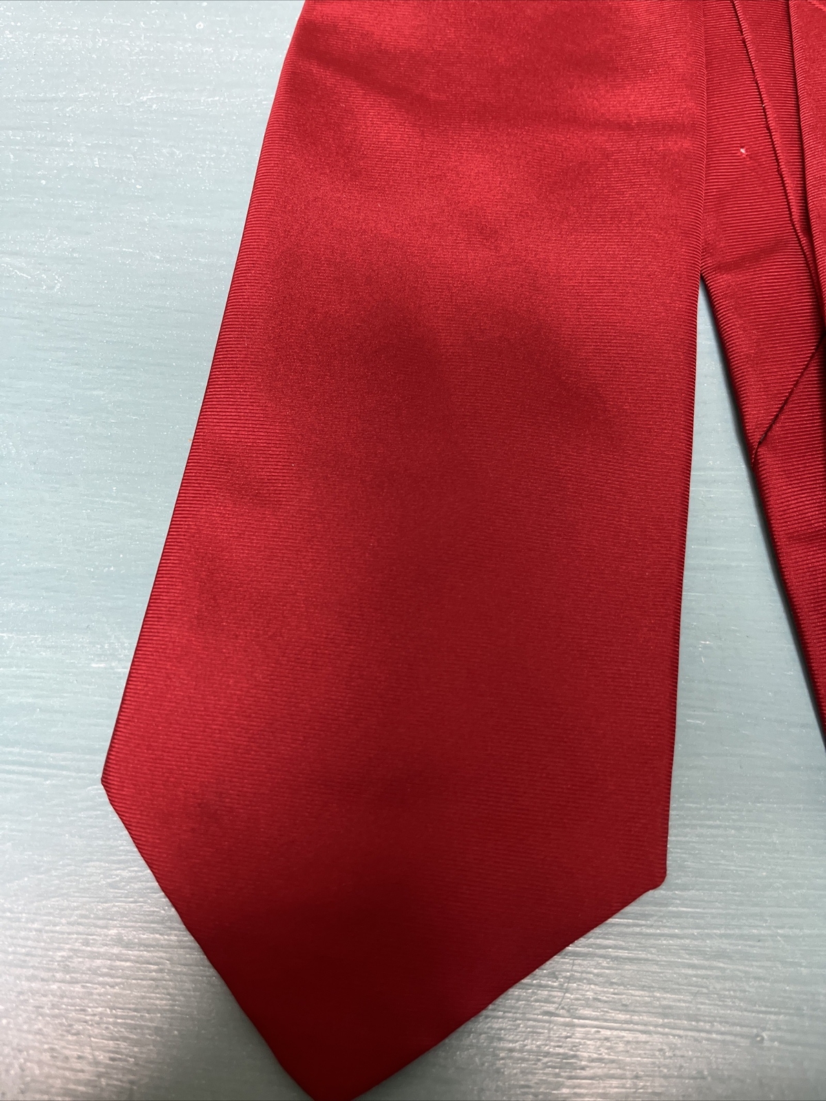 Lovemans Red Necktie 100% Qiana Nylon Fabric Hand Made in USA Classic 57-60” Tie