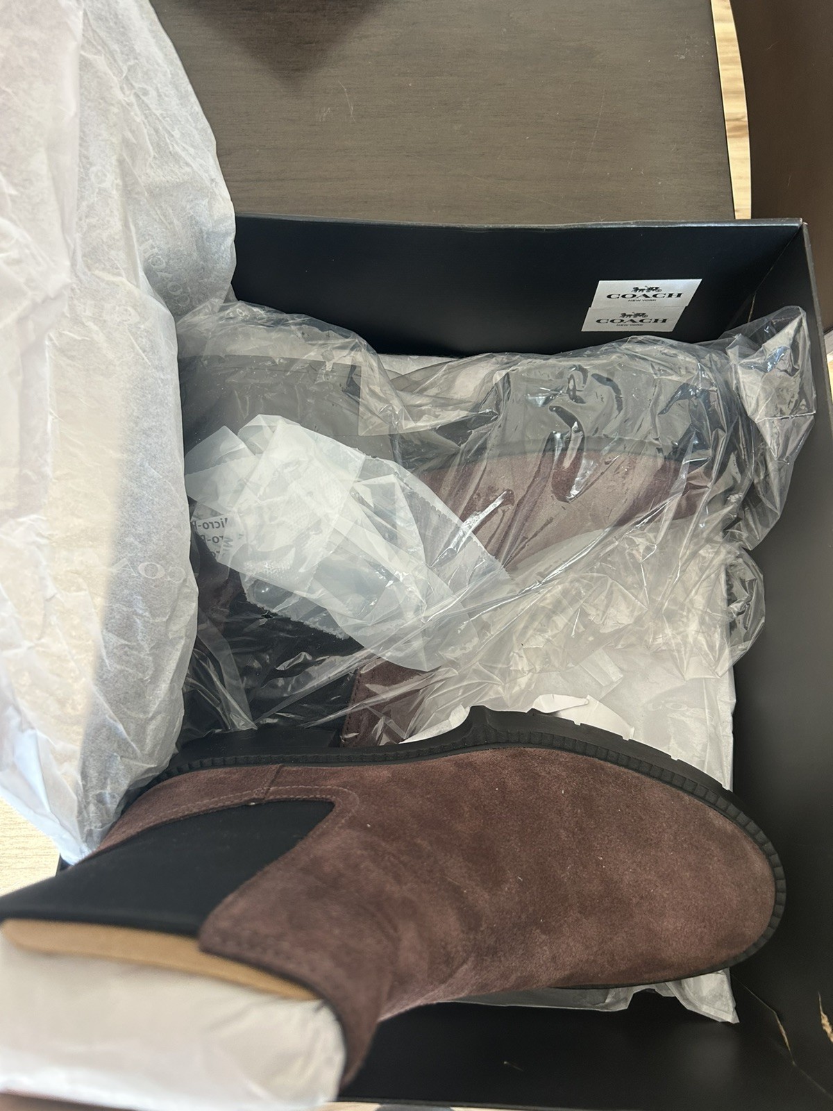 NIB COACH Women’s Leah Platform Pull-On Chelsea Booties Size 9