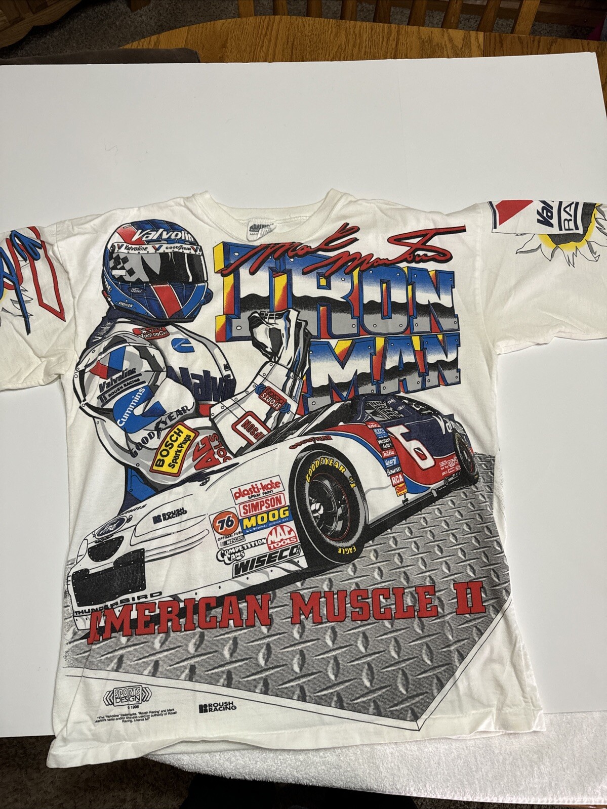 Vintage 90’s Sports Design Mark Martin Iron Man American Muscle 11 Size Large