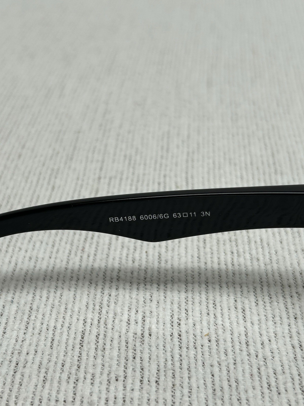 Ray-Ban RB4188 Wrap Sunglasses Black Plastic Frame Green Tinted Glass Lenses