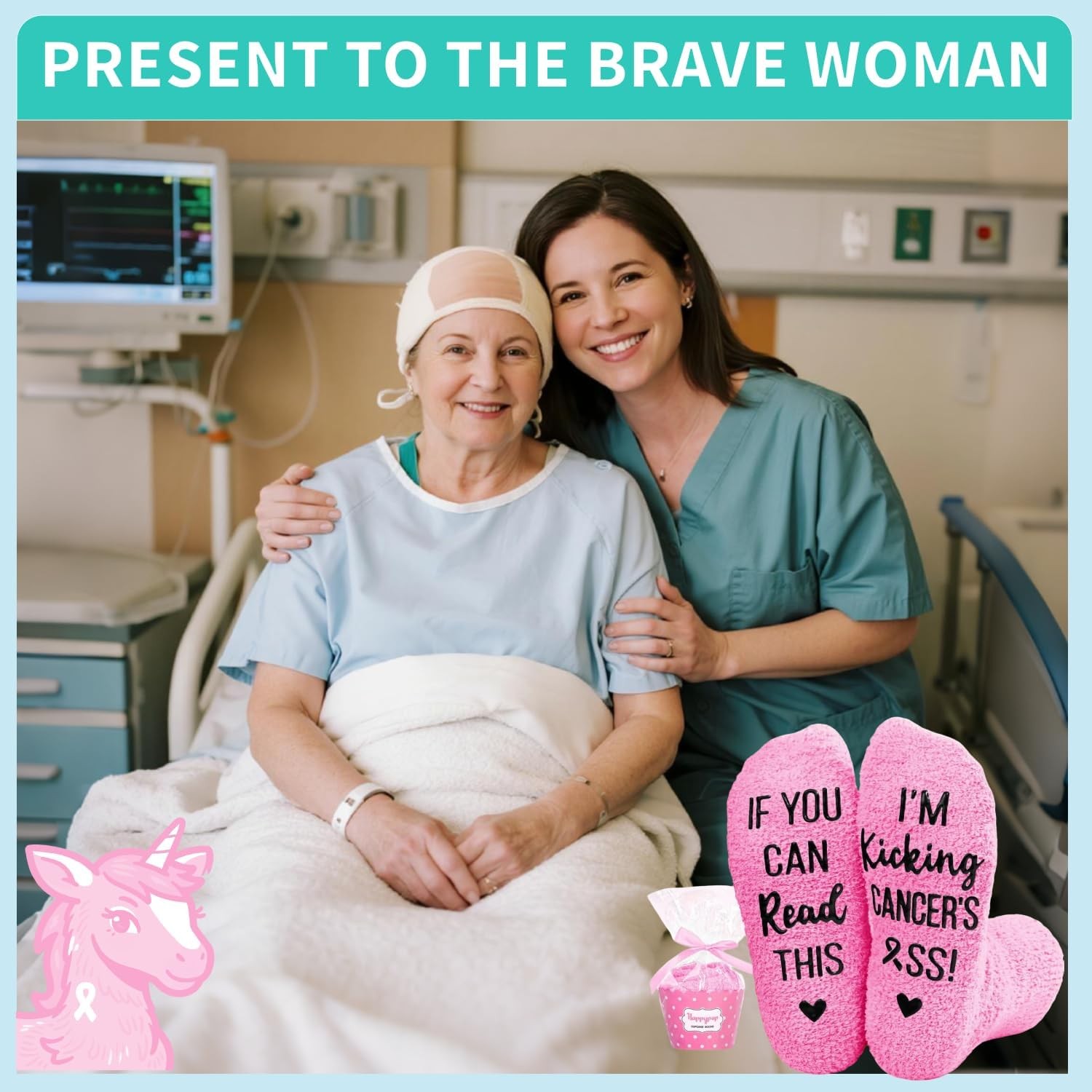 HAPPYPOP Inspirational Gifts for Women – Cancer Chemo Socks for Patient after Su