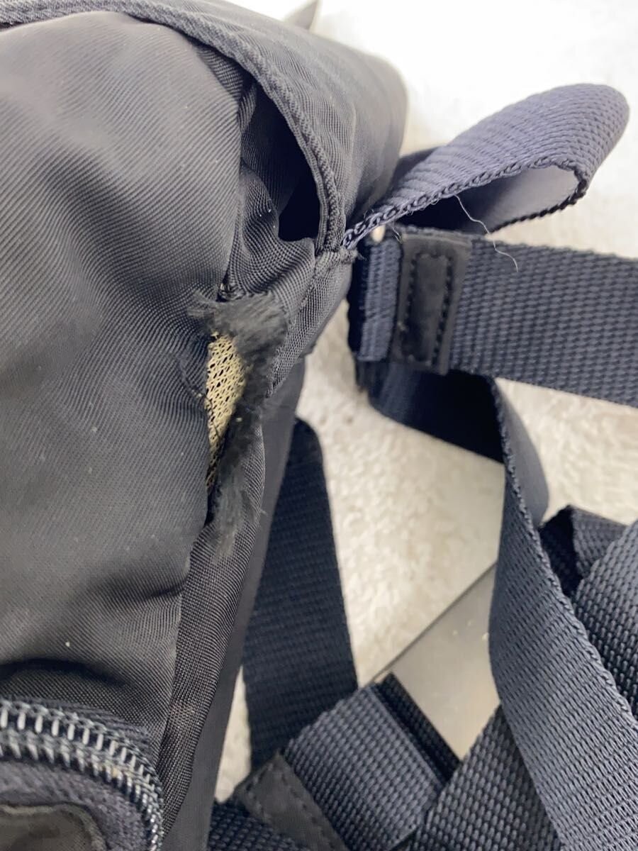 PRADA Tessuto Triangle Logo Plate Backpack BLK Solid