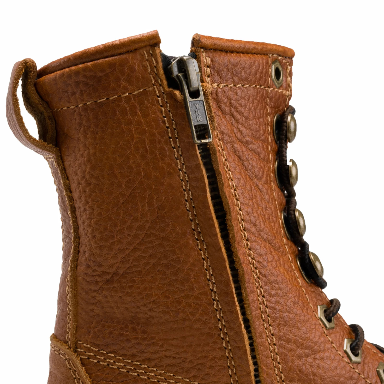 HAMMER HM118 Zipper and Lace Work Boots Tan Men’s Thermal Lining