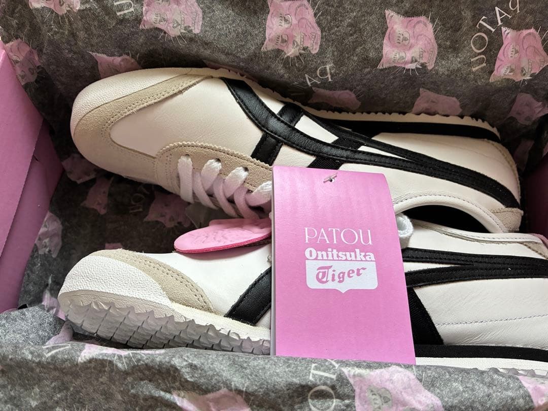 Patou Onitsuka Tiger Mexico 66 Sneakers White/Black Unused Boxed