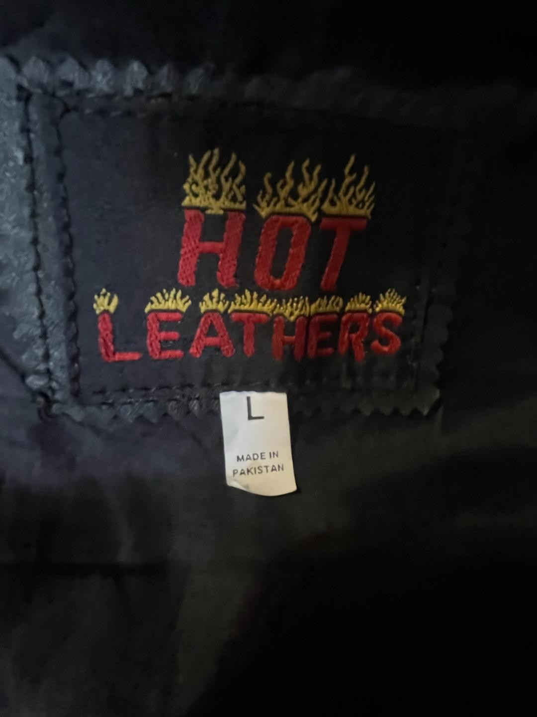 Vintage Hot Leathers Black Leather Vest – Side Lace-Up & Snap Front Size L