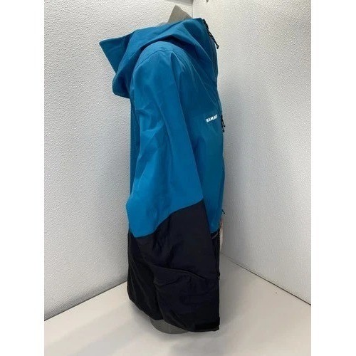 Mammut Mens Jacket Deep Teal Blue/Black Size L Haldigrat HS Hooded Full Zip