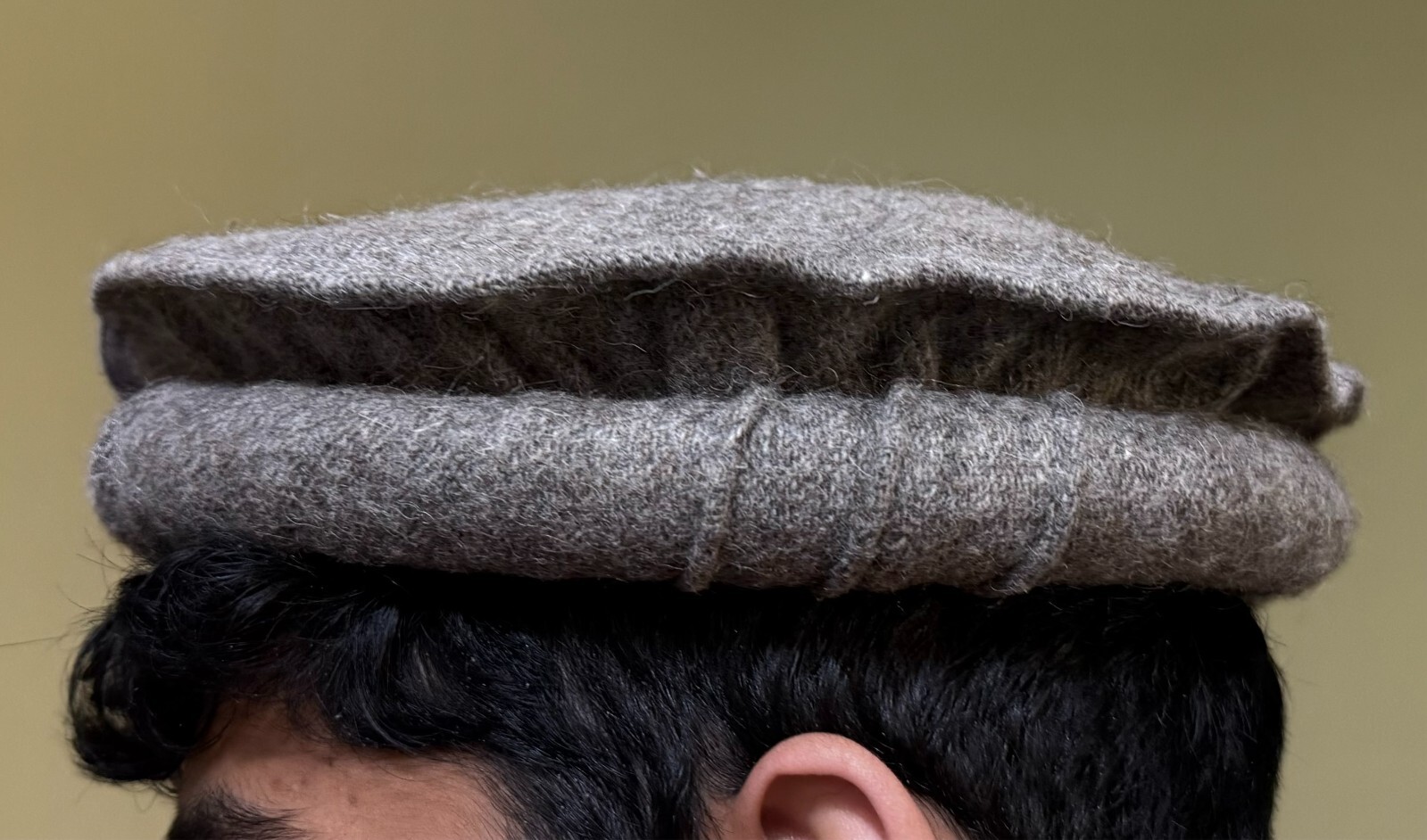 Afghan Pakistan Chitrali Pashtun Tribal Pakol Cap Kufi Topi Pakul Hat Grey
