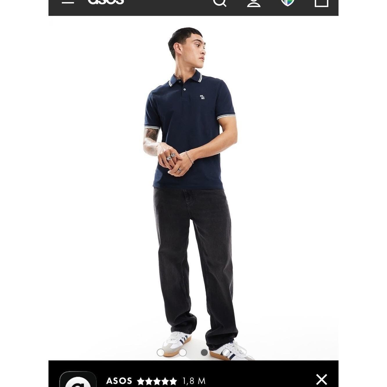 Abercrombie & Fitch Black and Forest Green Polo Pair