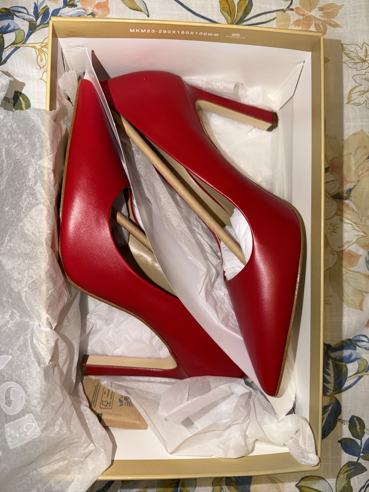 MICHAEL MICHAEL KORS Amara Leather Pump Women’s Size US 8 Crimson