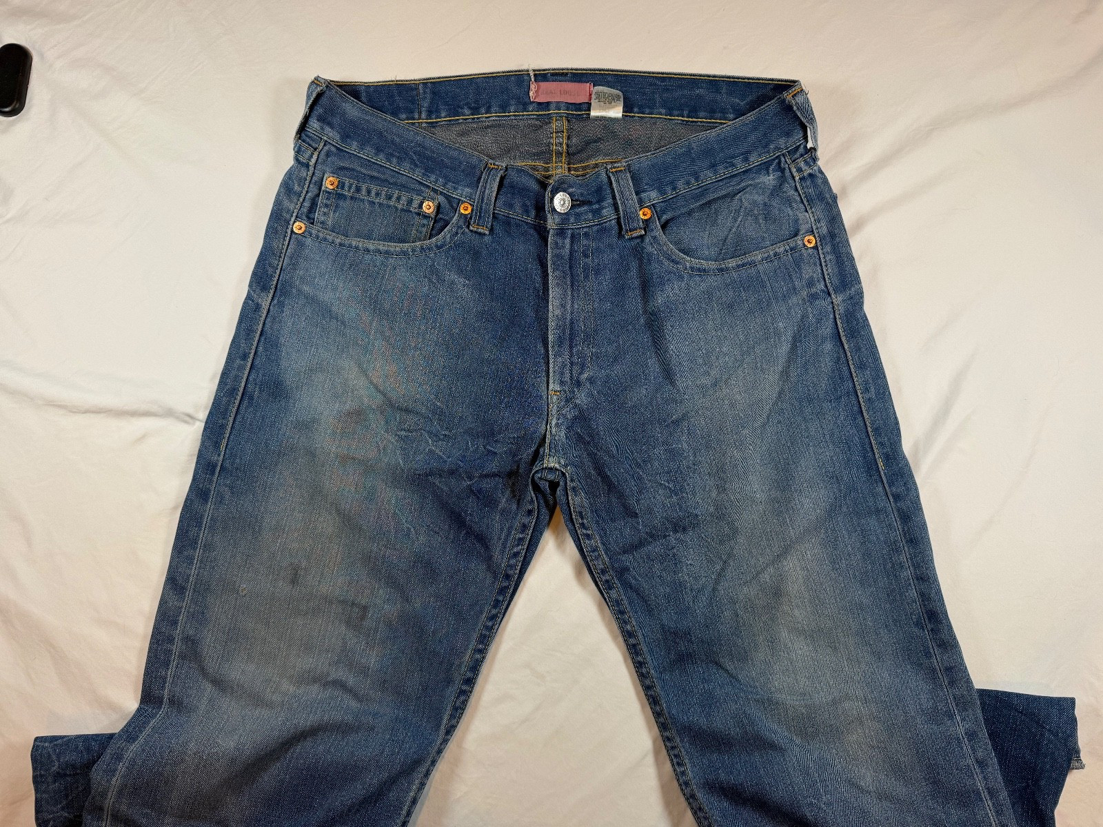 Type 1 One Real Loose Levis Mens 40×31 Blue Jeans RARE Y2K Wide Baggy Vintage