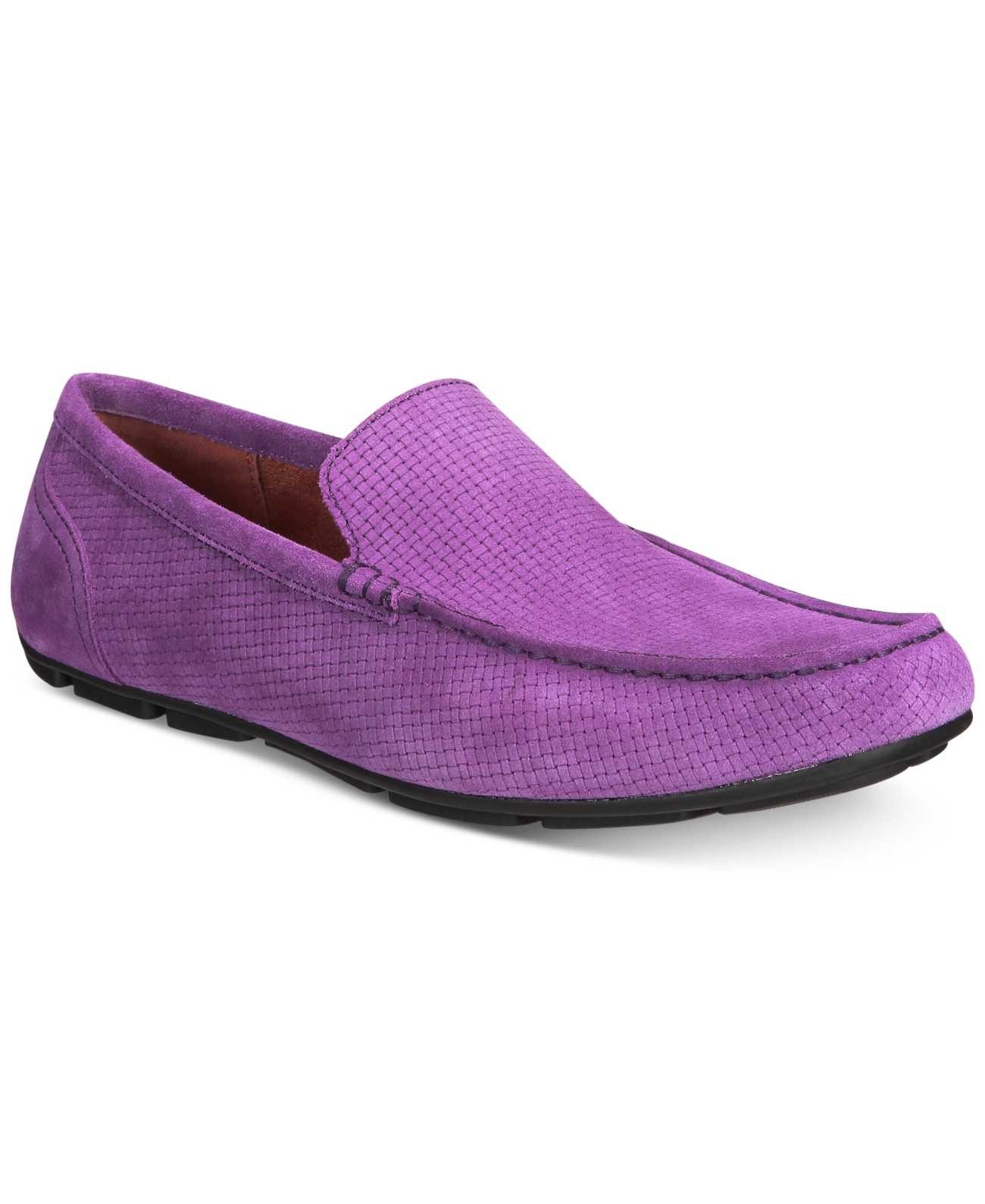 Alfani Men’s Casual Shoes Kendric Textured Drivers, 10.5 M, Plum