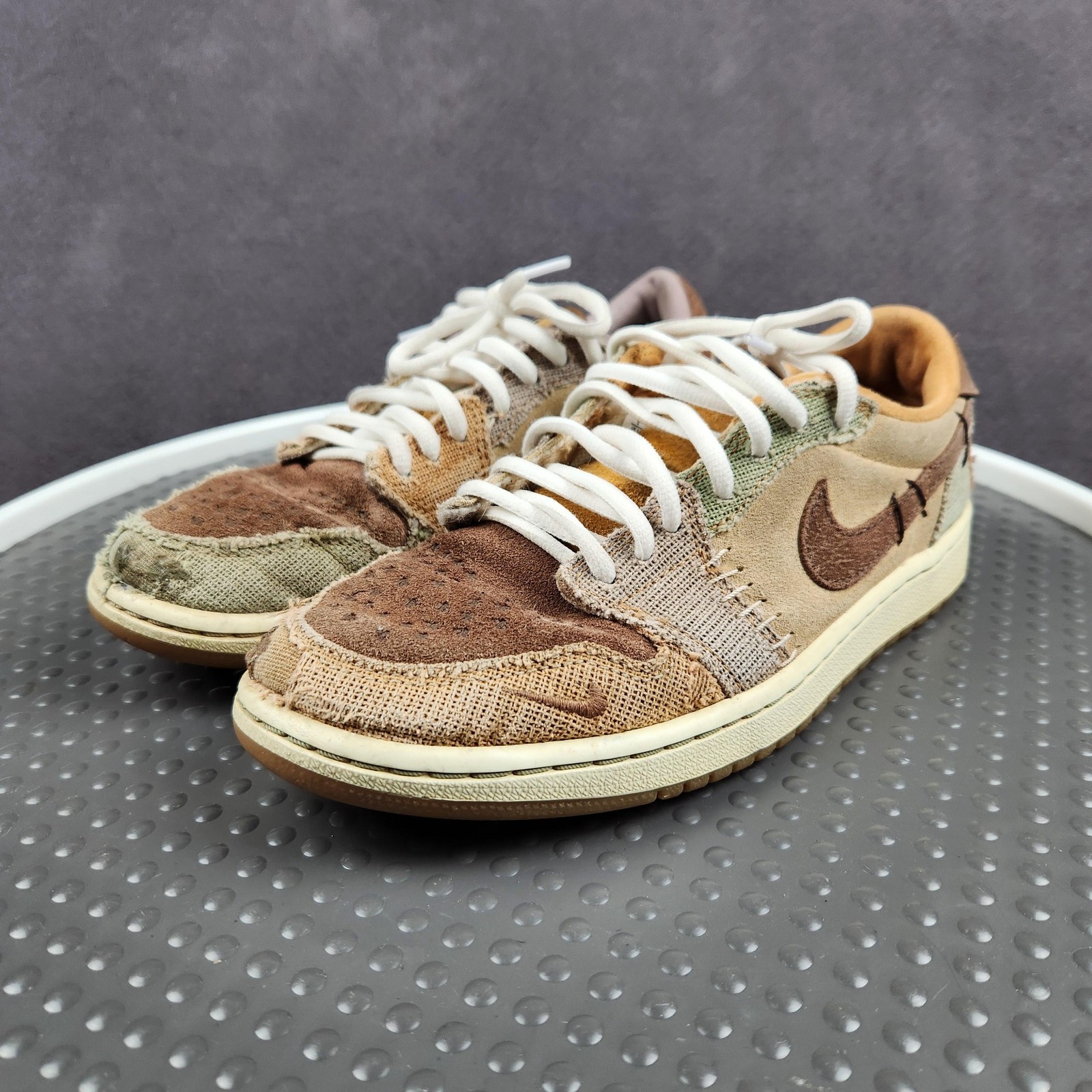 Air Jordan 1 Low OG Zion Voodoo Shoes Mens Size 6 Brown Patchwork DZ7292-200