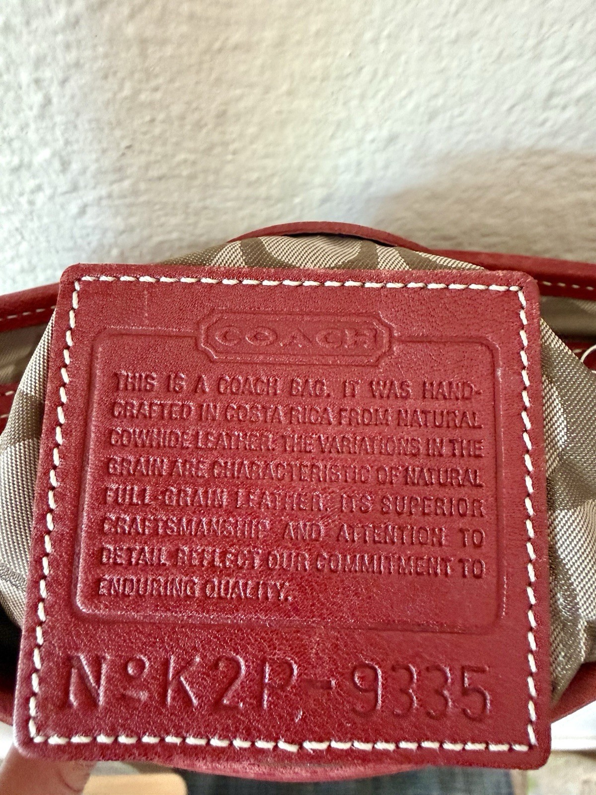 Vintage Coach 2002 red Legacy bag #K2P-9335