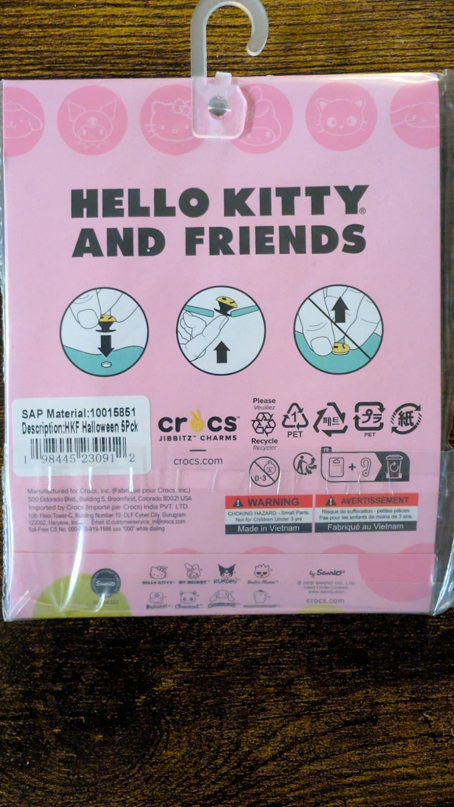 Hello Kitty Crocs 5pcs Jibbitz Charms Sanrio Kitty Halloween Shoe Decor 10015851