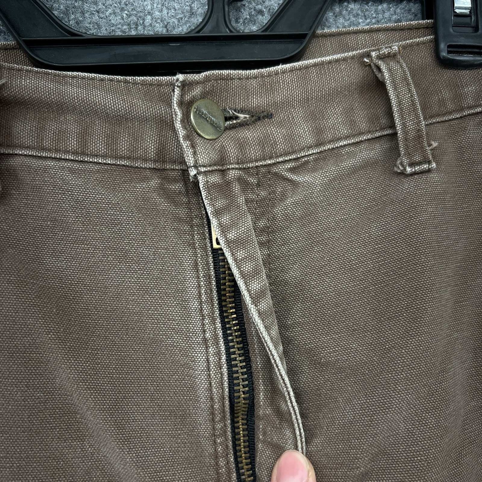Vtg Carhartt B11-CHT Heavy Pants Mens 42×30 Brown Utility Workwear Carpenter