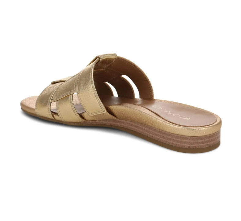 Vionic Glendora Slide Sandal Women’s Leather Orthotic Comfort Arch Support