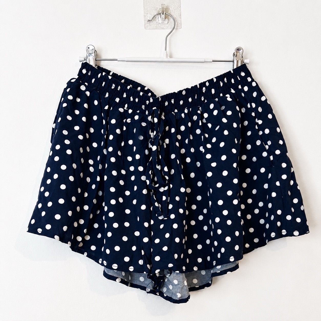 Sinsay Navy Polka Dot Summer Shorts With Pockets Size S