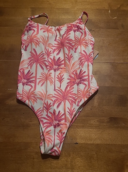 Women’s Textured Palm Print One Piece Swimsuit Shade & Shore L*527-9