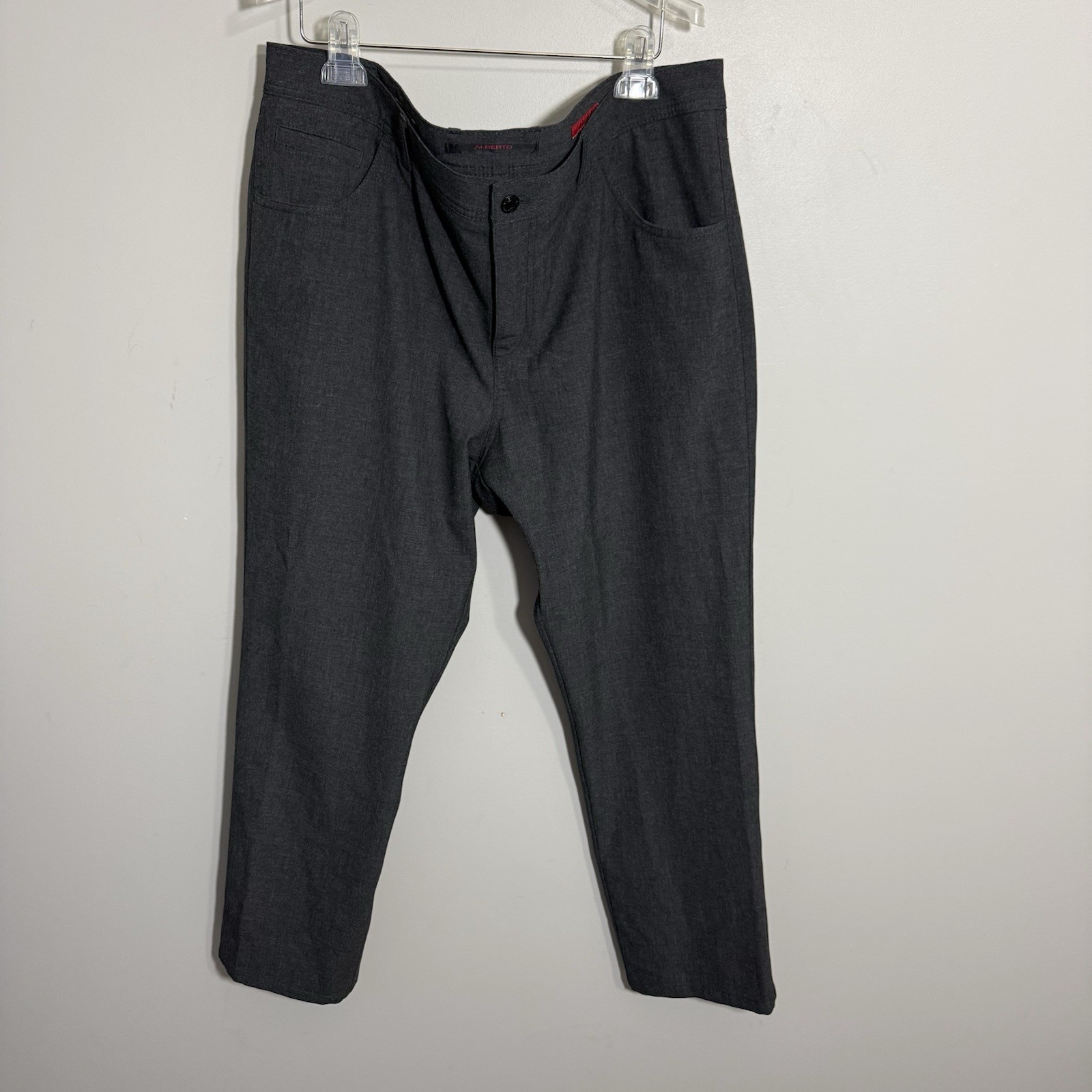 Alberto Ceramica Stone Modern Fit Gray Chino Pants W40 L29