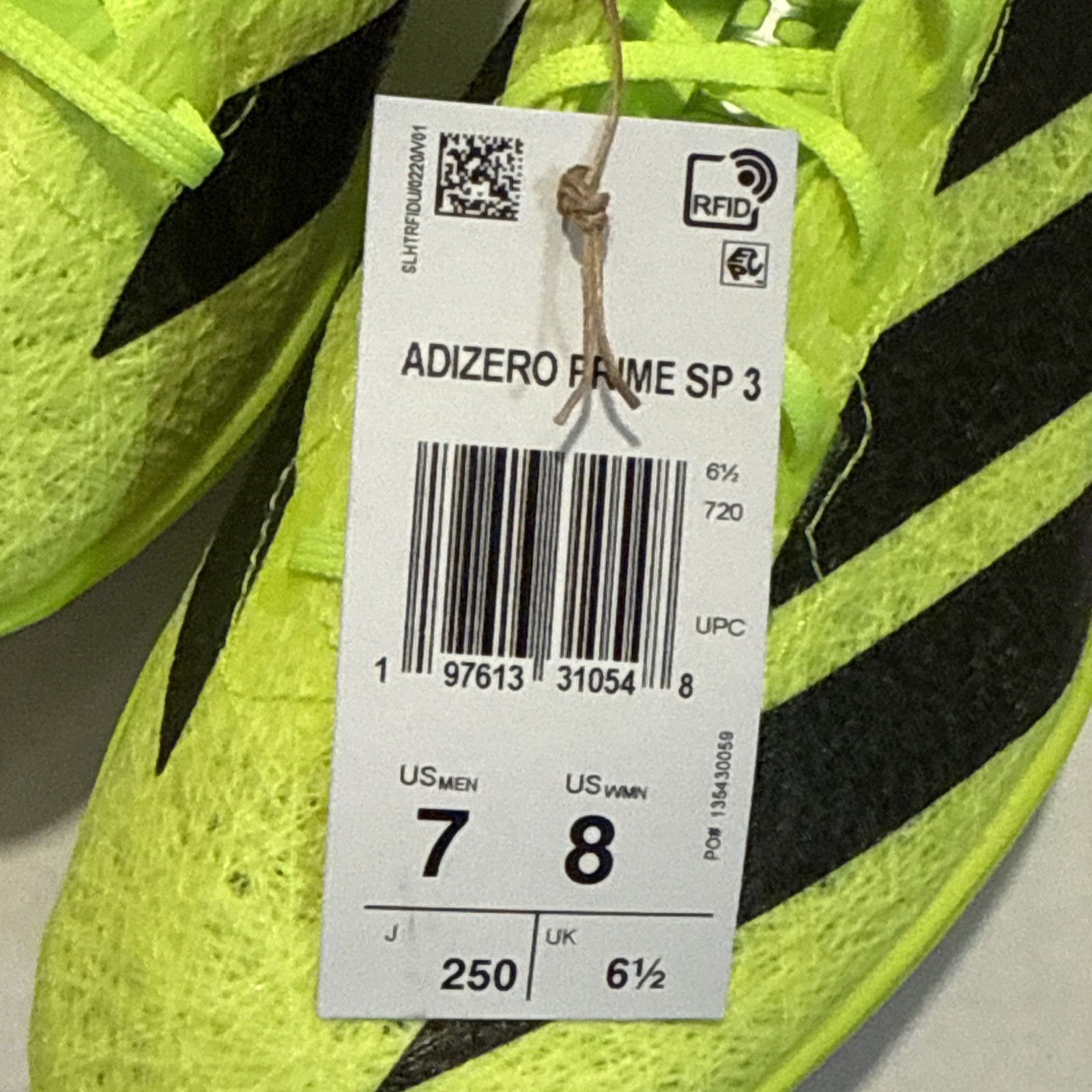 New Adidas Adizero Prime SP 3 Track Spikes Neon Men’s Size 7 / W 8 IH5800