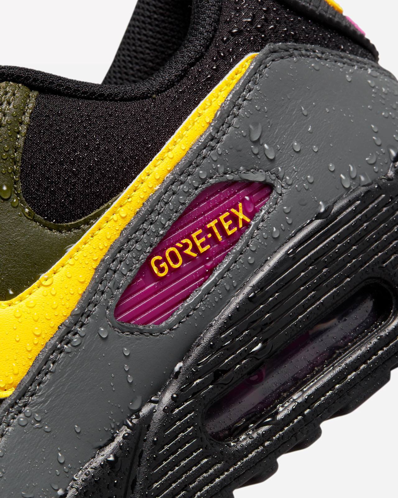 Nike US 14 Mens Black Yellow Grey Green Rare Retro Air Max 90 GTX DJ9779 001 New