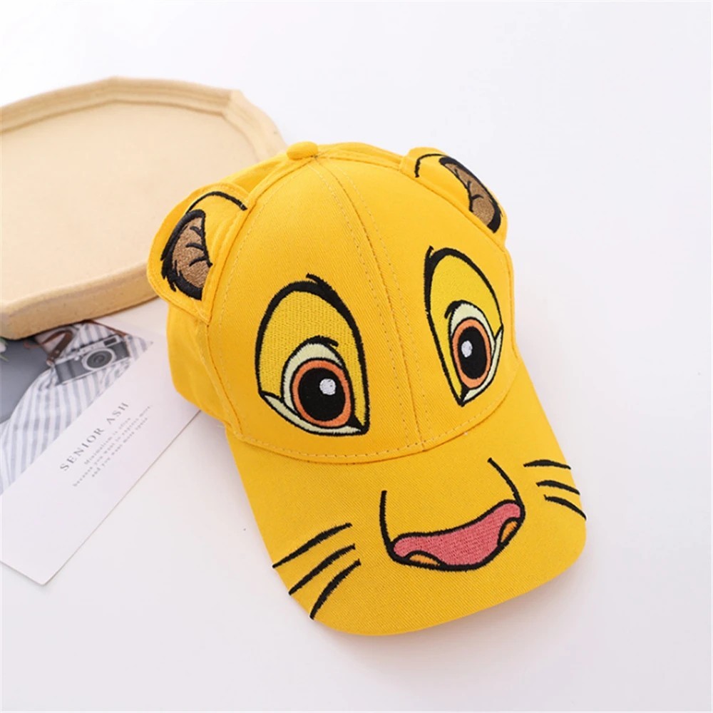 Children Baseball Cap Cartoon Lion Animal Hat Adjustable Sun Hat For Boys Girls