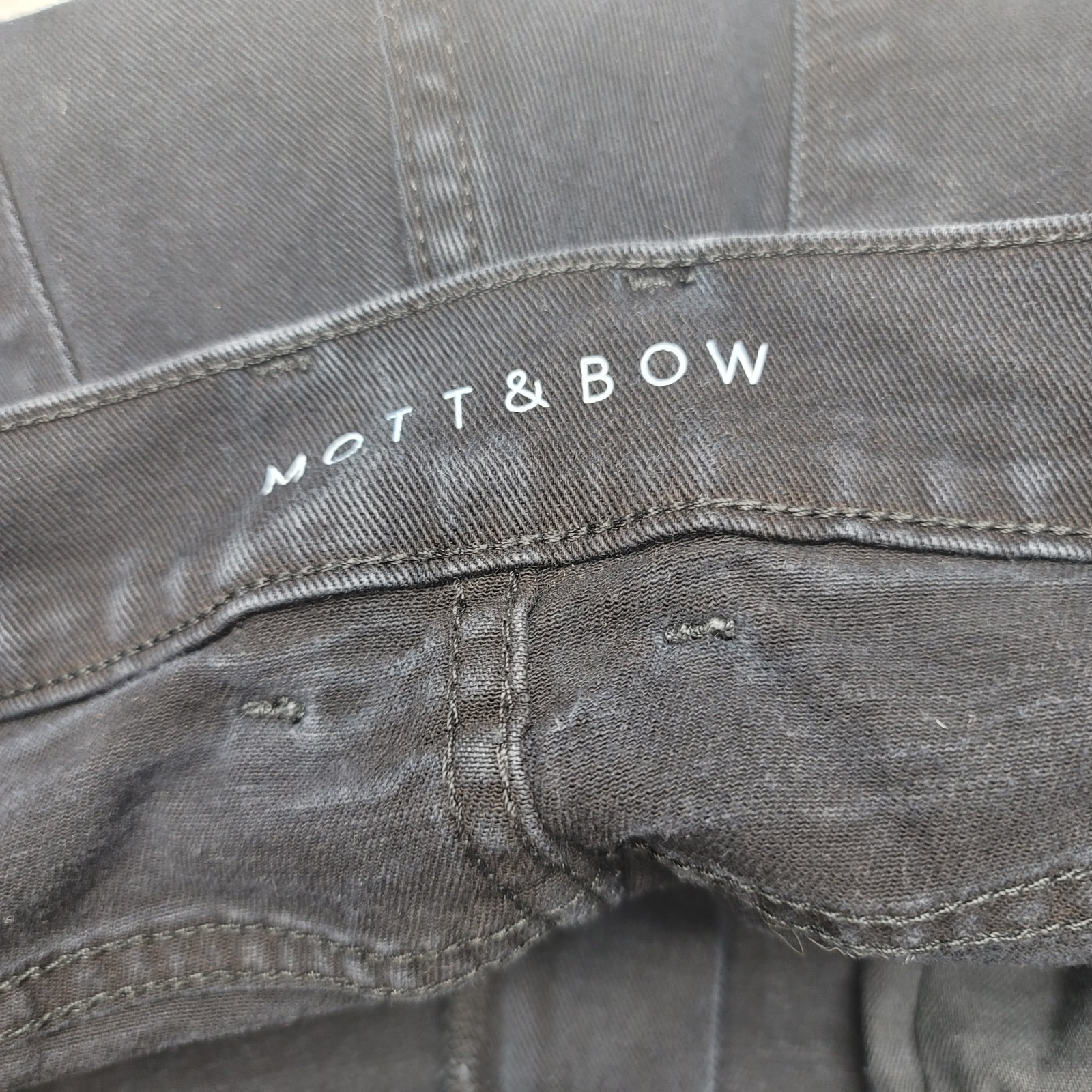 Mott & Bow Jeans Mens Size 38×33 Black Slim Fit Denim Stretch Zipper Fly