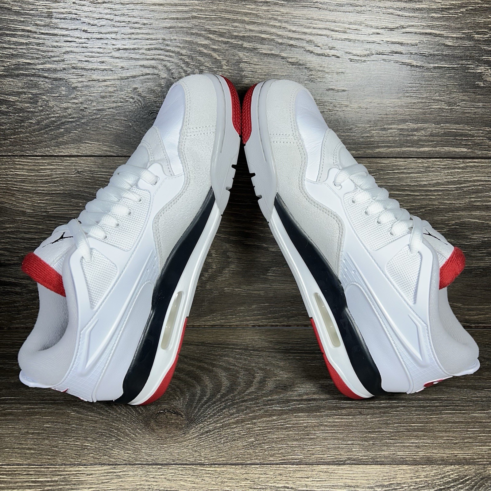 Nike Men’s Air Jordan 4 RM White Fire Red Athletic Shoes Sneakers Trainers New
