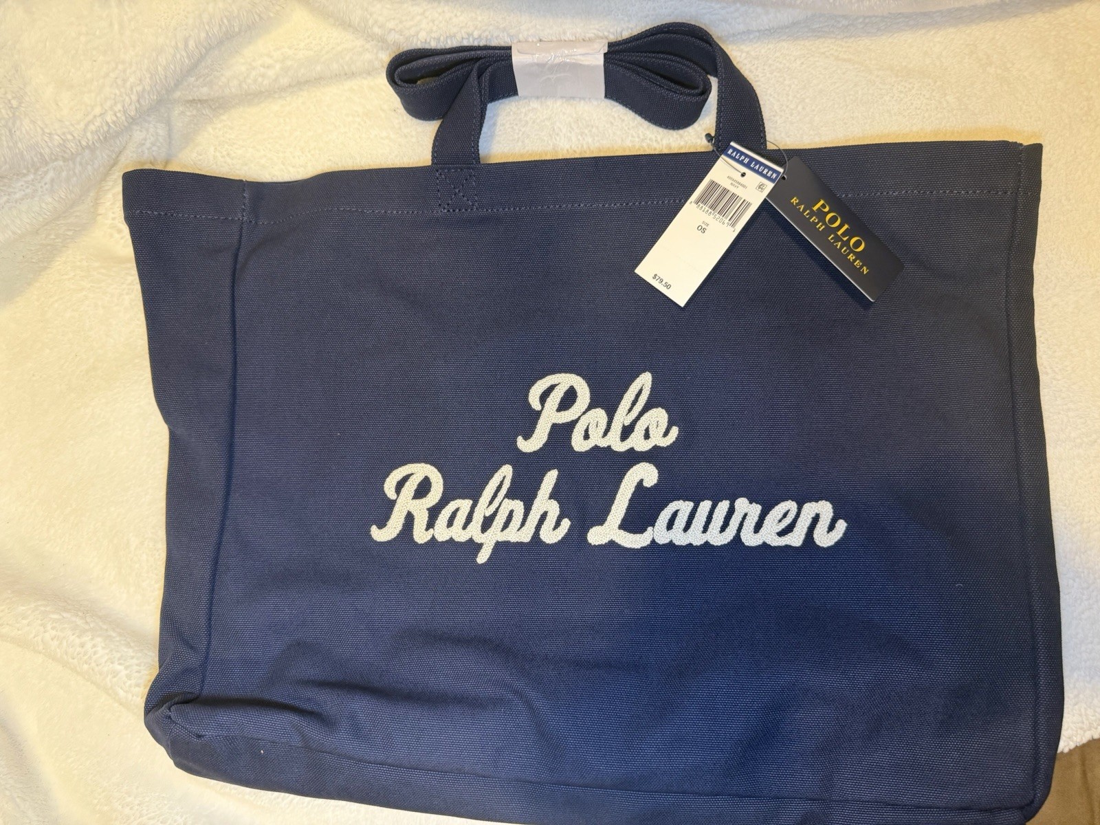 Polo Ralph Lauren, Black Canvas Tote Bag New