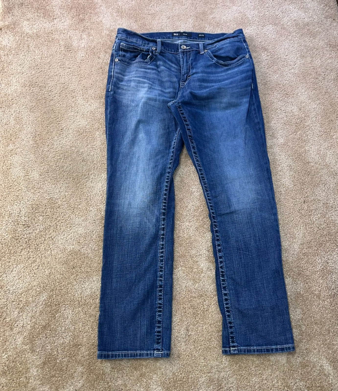 BKE Buckle Nolan Straight leg Jeans Men’s 34×32 Blue Denim stretch