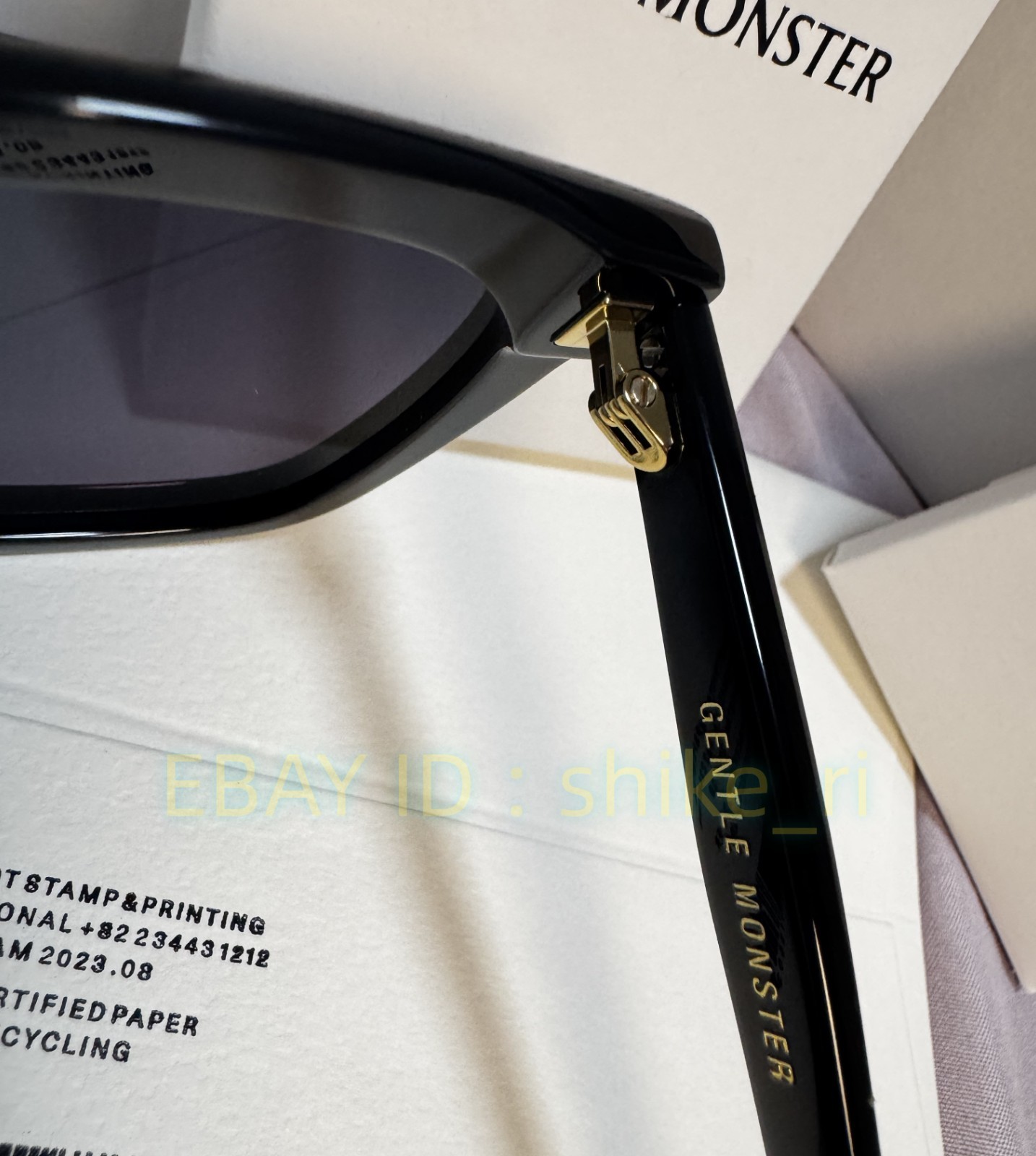 GentleMonster New Her 01 Unisex Sunglasses Oversized Black Frame Black Lenses
