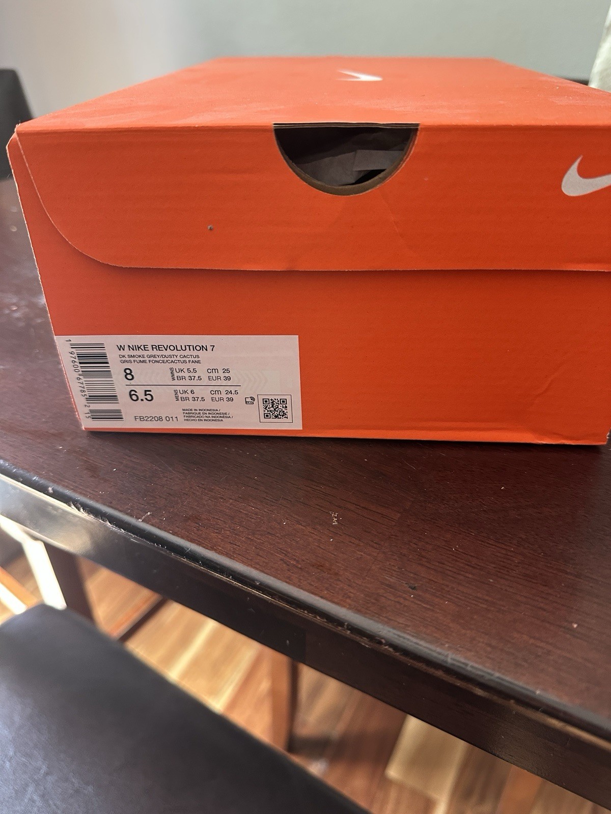 Size 8 – Nike Revolution 7 Dark Smoke Grey Dusty Cactus W