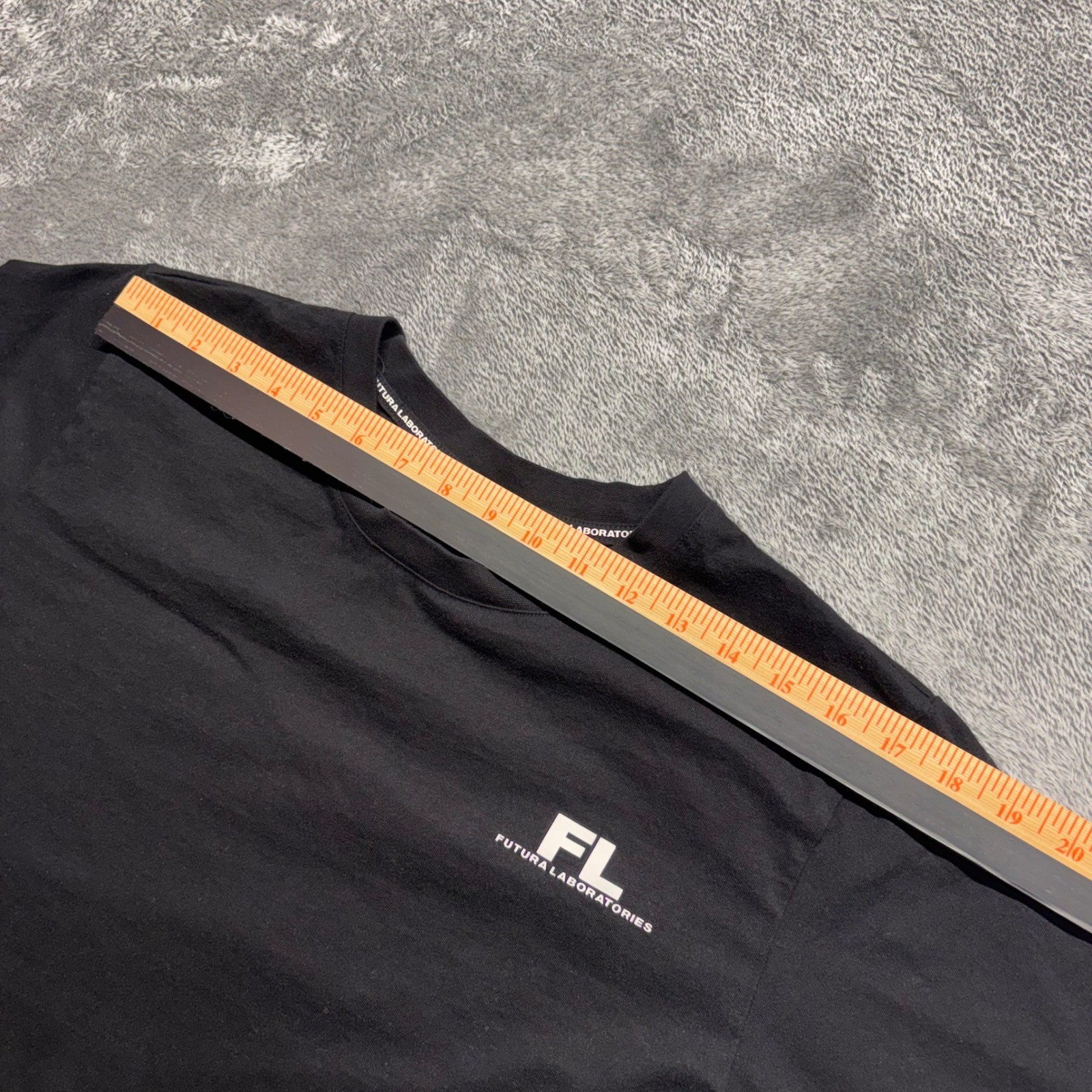 Futura Laboratories Long Sleeve Shirt Mens L Black Good Graphic Logo FL Tee