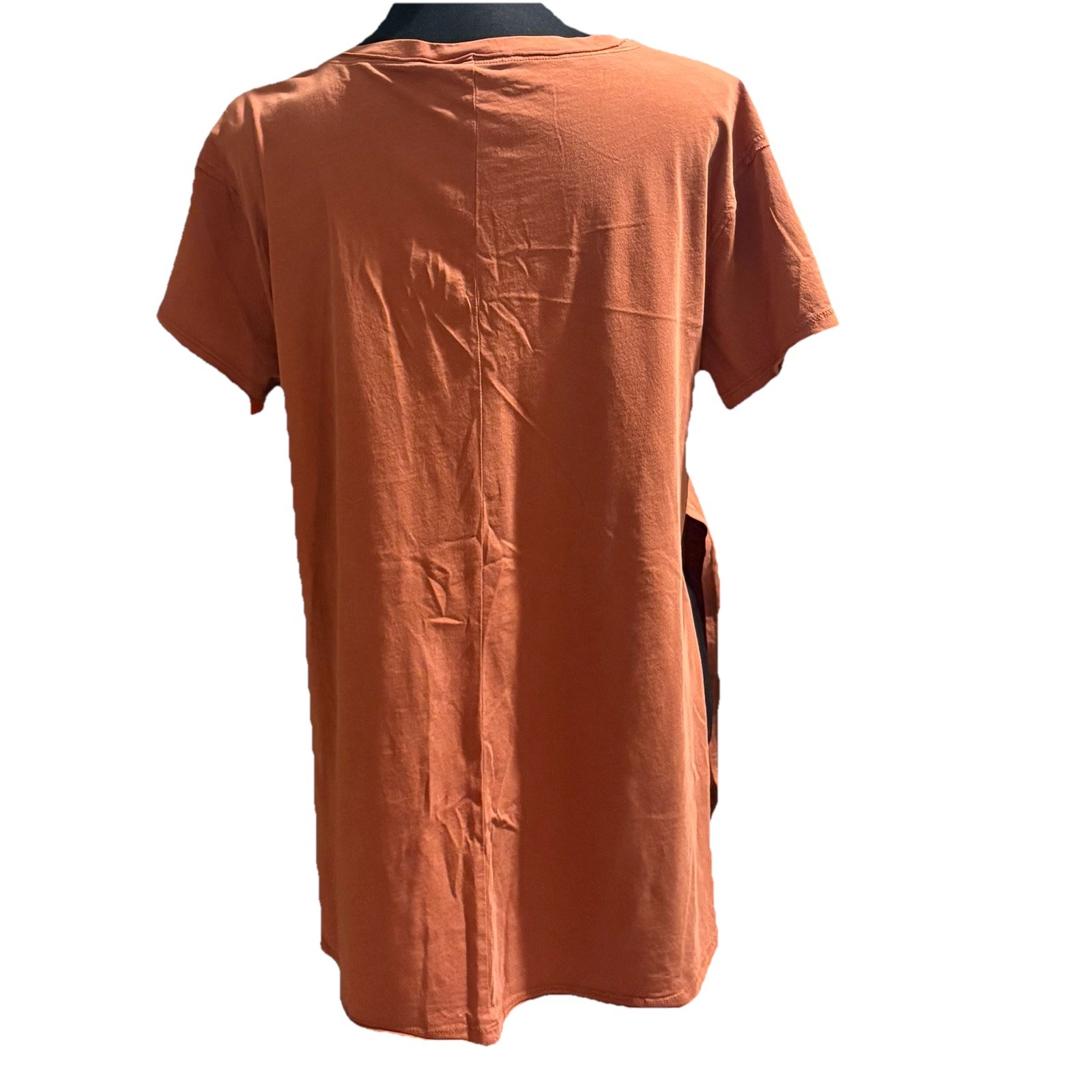 NWT 100% Organic Cotton Women’s Neutral Earthy Art Lagenlook Burnt Orange $36.95