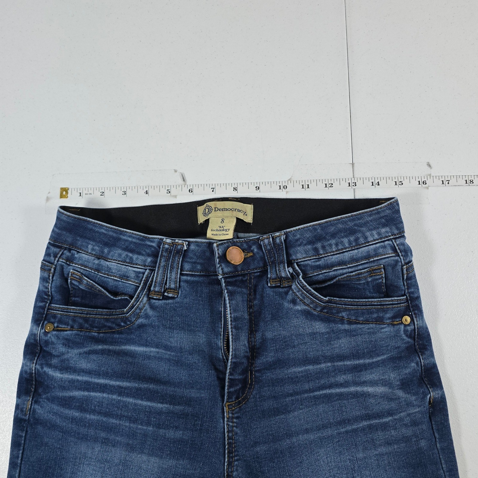 Democracy Ab Technology Bootcut Jeans Dark Wash Blue Size 8 B2532KEV2XX