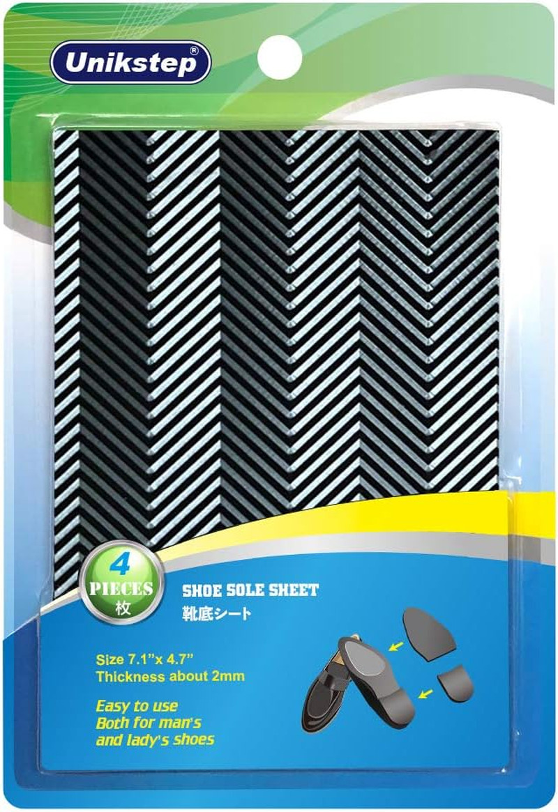 2 Pairs Shoe Sole Repair Rubber Sheets, Shoe Bottom Outer Front Sole and Heel…