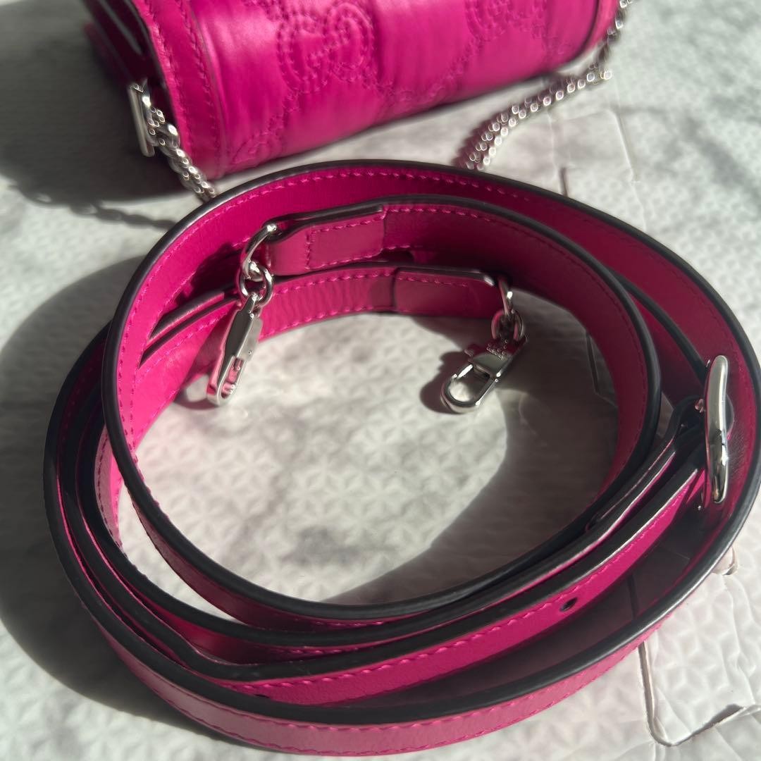 Gucci GG Matelass Mini Shoulder Bag 2way Pink Gift Present 0611b