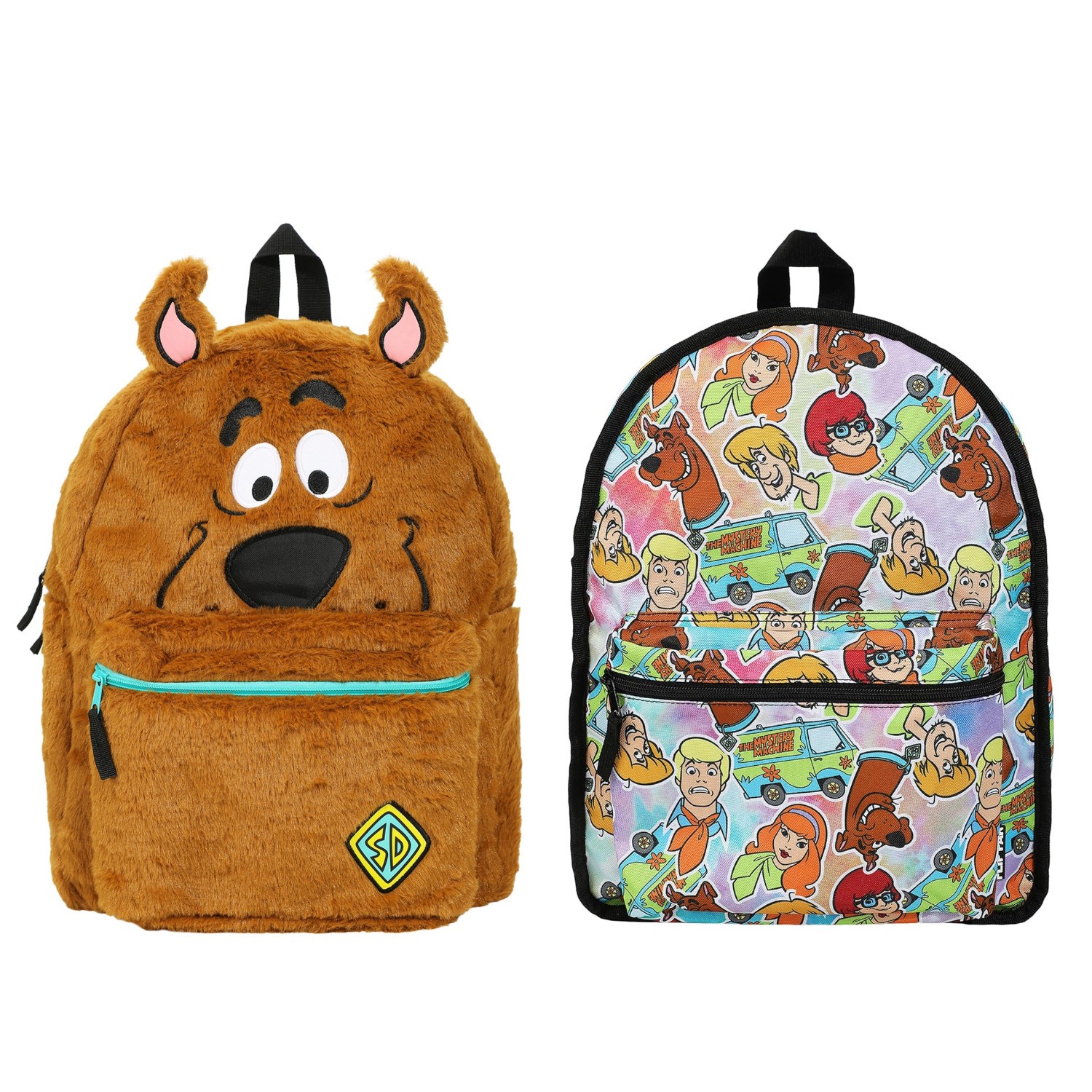 Scooby Doo Plush Scooby and Gang Reversible Laptop Backpack and Van Lunch Box