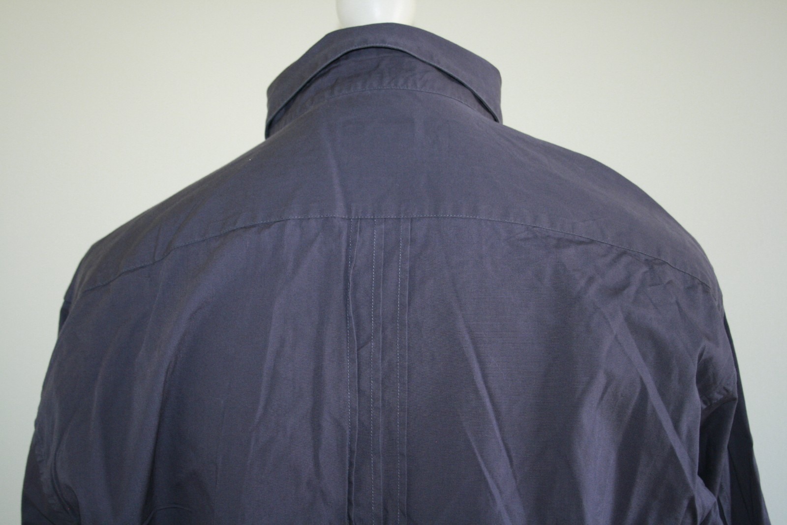 Ozwald Boateng Mens Hidden Placket Double Cuff Shirt – XL – Charcoal Grey Top