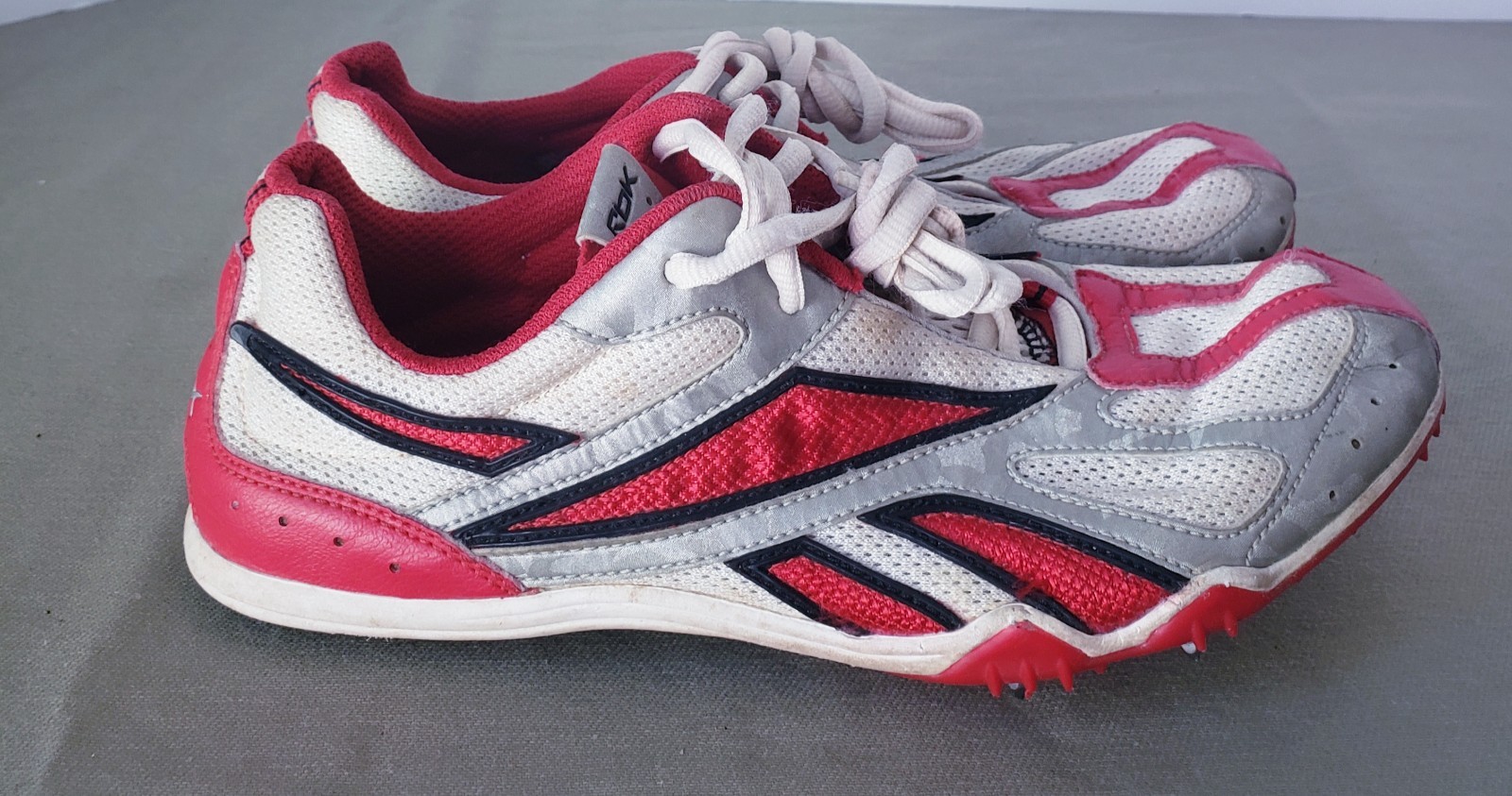 VTG REEBOK Track Field Athletic Shoes Sprinting Spikes Sz.7 RA 706 FLU 30-173872