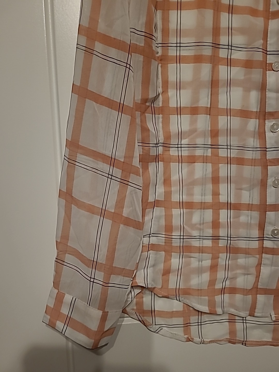 LabelBe Size 12 Womens Beautiful Sheer Shirt Long Sleeves