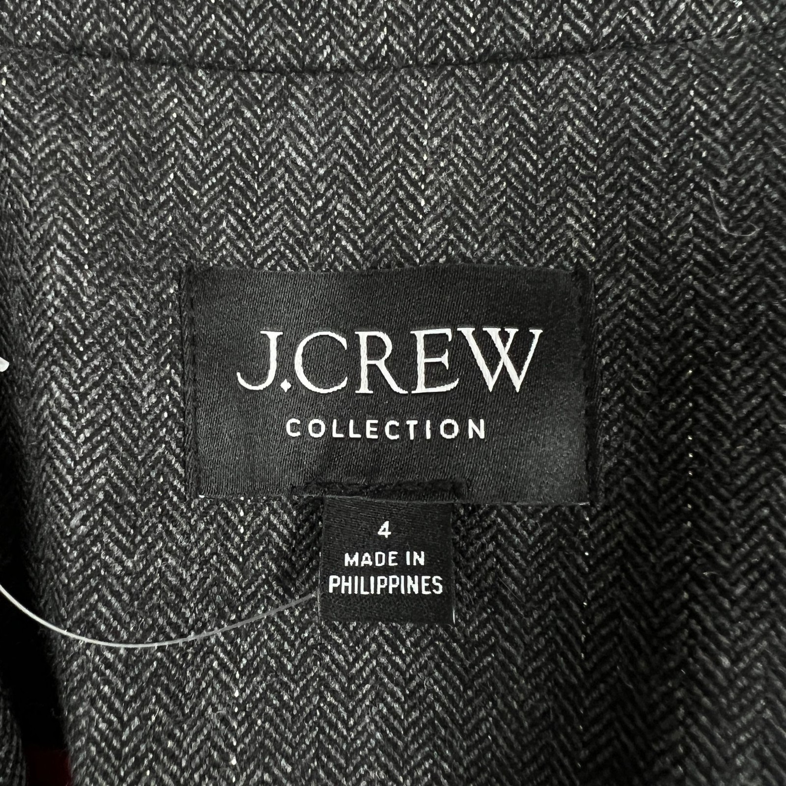 J.CREW Collection Mario Bellucci Blazer Womens 4 Tailored Herringbone Wool