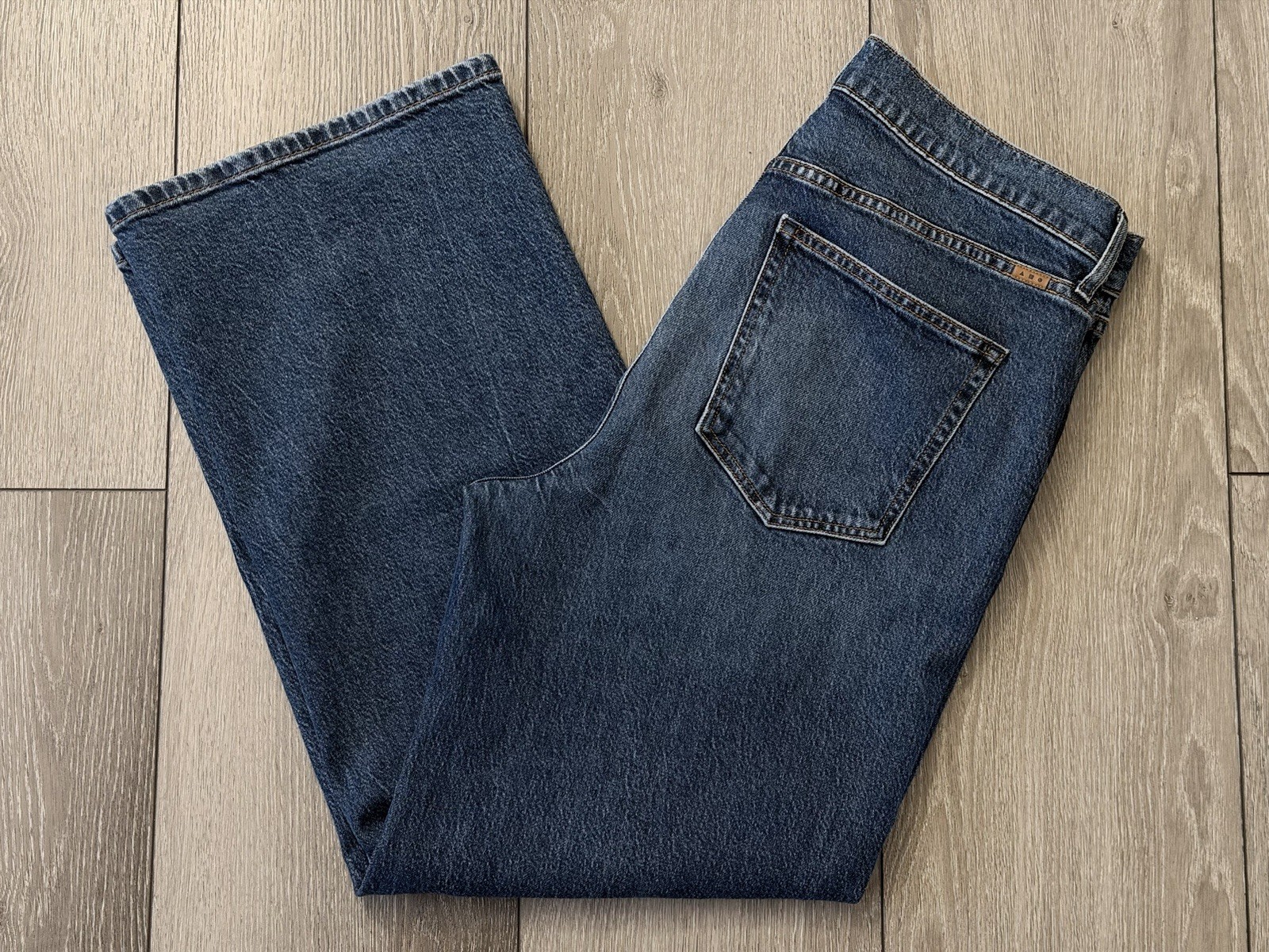 AYR Stoked “The Secret Sauce” Wide Leg Jeans Blue High Rise Women 33S Made in LA