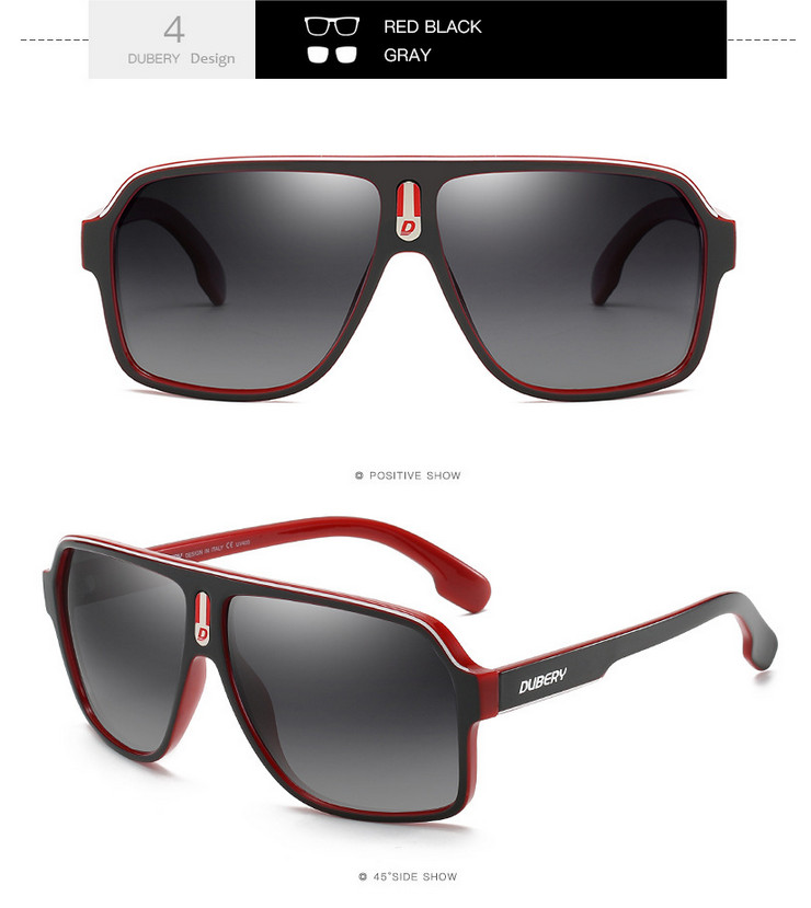 DUBERY Sport Polarized Sunglasses For Men Women Oversize Driving Fishing Glasses