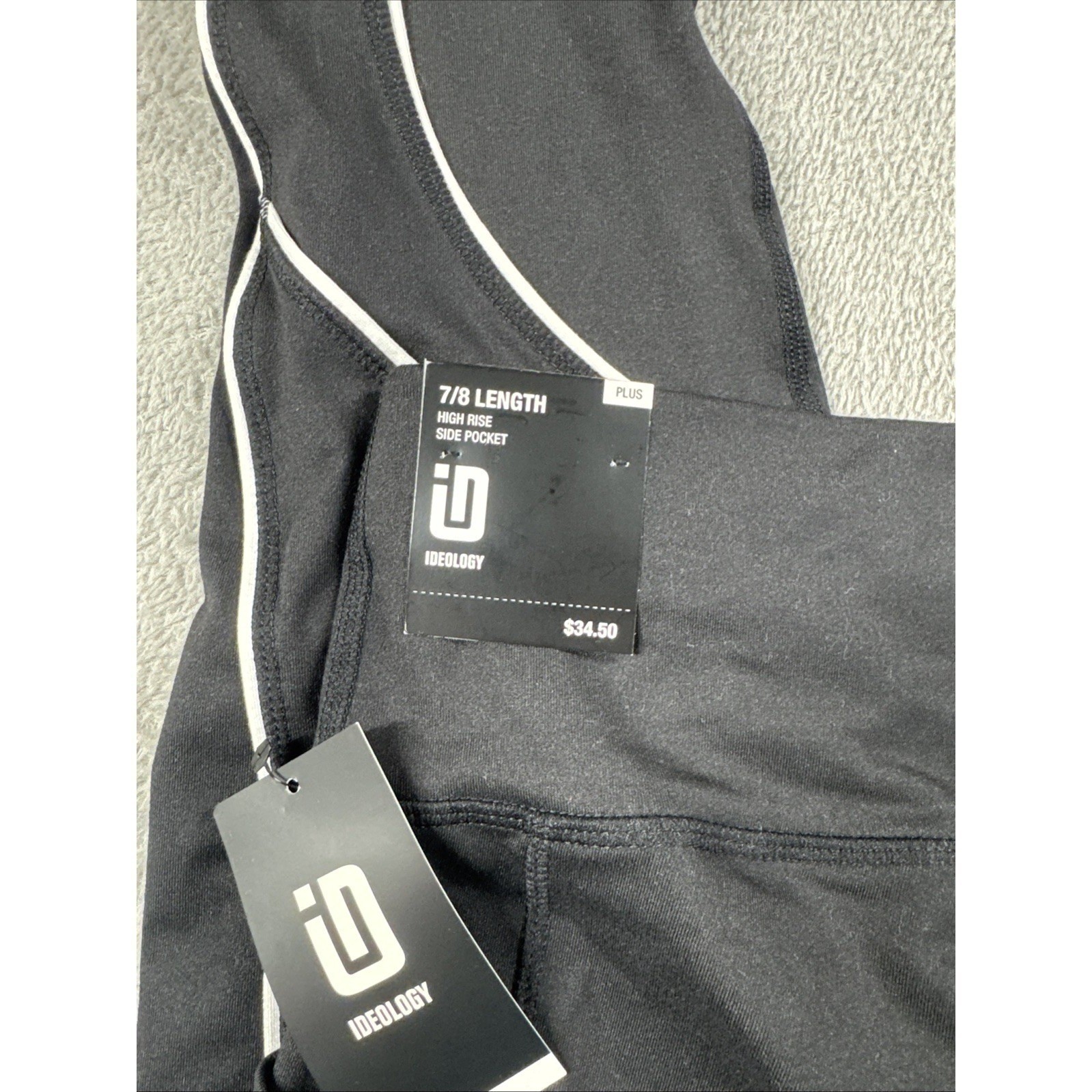 IDEOLOGY Black And White Leggings High Rise Size 2X Length Compression New