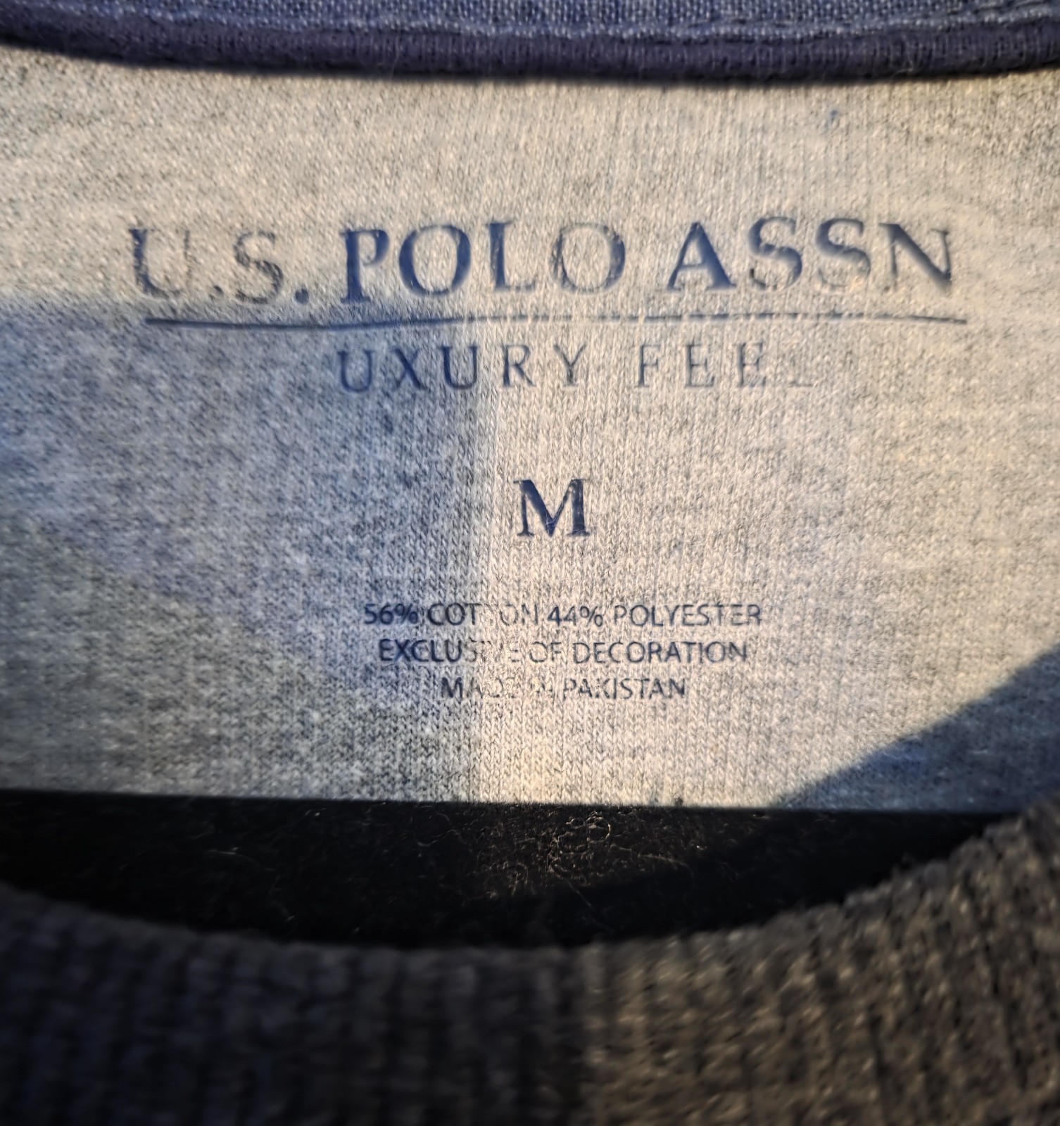 Men’s US Polo ASSN Luxury Feel Sweatshirt Size Medium Gray