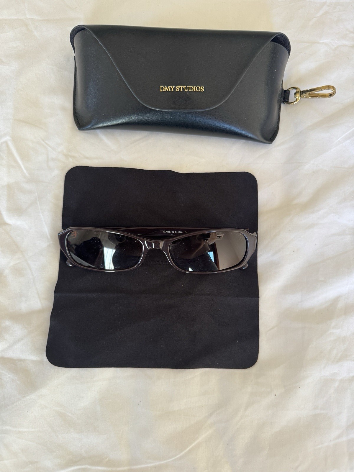 DMY STUDIOS DMY SUN100BU Women’s Rectangle Sunglasses Black/Brown Tinted